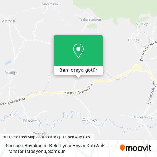Samsun Büyükşehir Belediyesi Havza Katı Atık Transfer İstasyonu harita