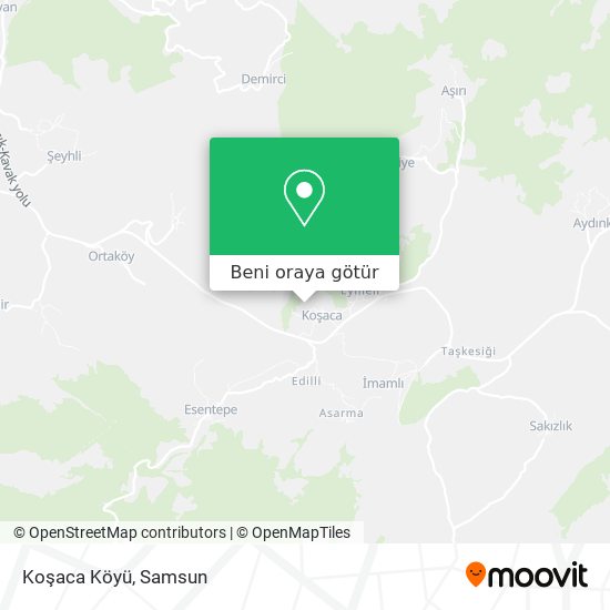 Koşaca Köyü harita