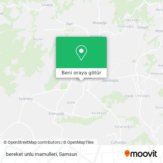 bereket unlu mamulleri harita