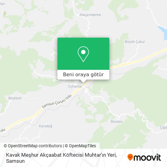 Kavak Meşhur Akçaabat Köftecisi Muhtar'ın Yeri harita