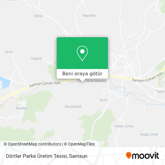 Dörtler Parke Üretim Tesisi harita