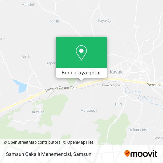 Samsun Çakallı Menemencisi harita