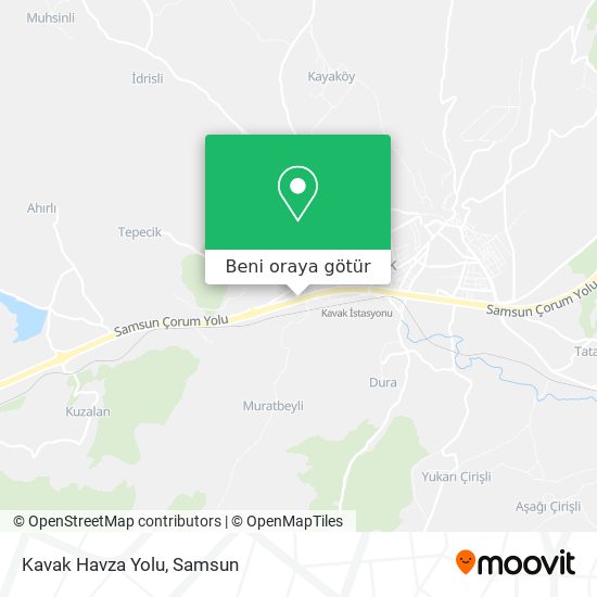 Kavak Havza Yolu harita