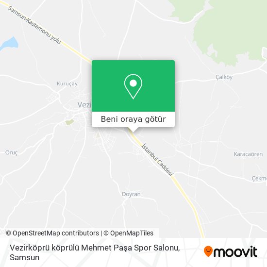 Vezirköprü köprülü Mehmet Paşa Spor Salonu harita
