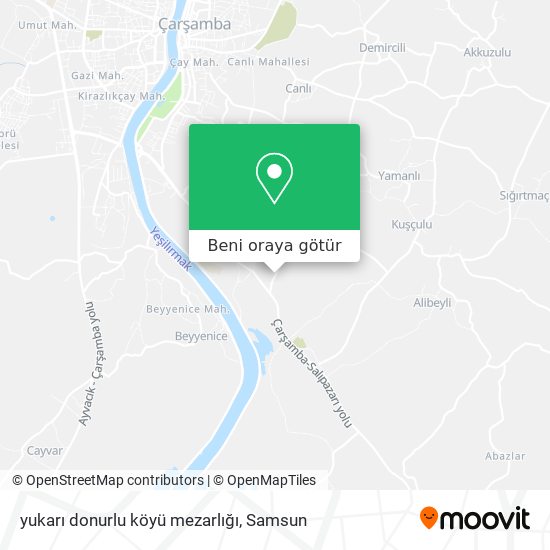 yukarı donurlu köyü mezarlığı harita
