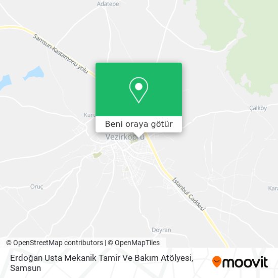 Erdoğan Usta Mekanik Tamir Ve Bakım Atölyesi harita