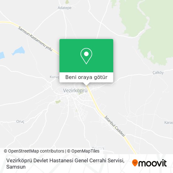 Vezirköprü Devlet Hastanesi Genel Cerrahi Servisi harita
