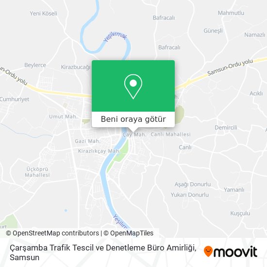 Çarşamba Trafik Tescil ve Denetleme Büro Amirliği harita