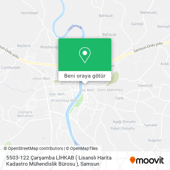5503-122 Çarşamba LİHKAB ( Lisanslı Harita Kadastro Mühendislik Bürosu ) harita