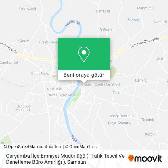Çarşamba İlçe Emniyet Müdürlüğü ( Trafik Tescil Ve Denetleme Büro Amirliği ) harita
