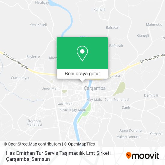 Has Emirhan Tur Servis Taşımacılık Lmt Şirketi Çarşamba harita