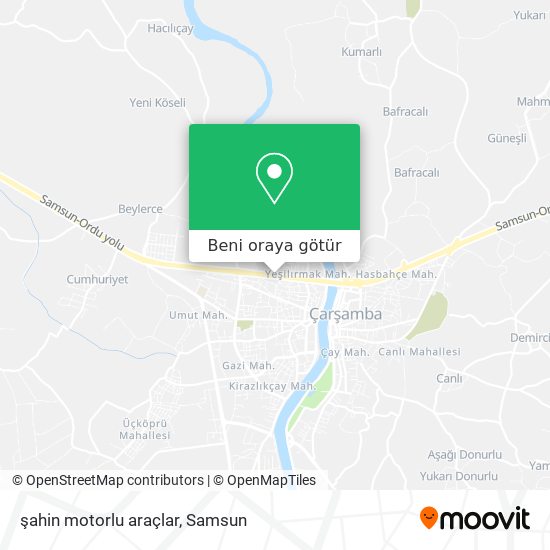 şahin motorlu araçlar harita
