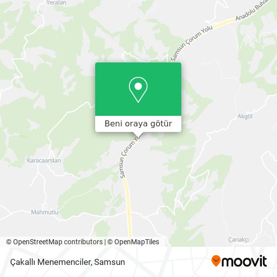 Çakallı Menemenciler harita