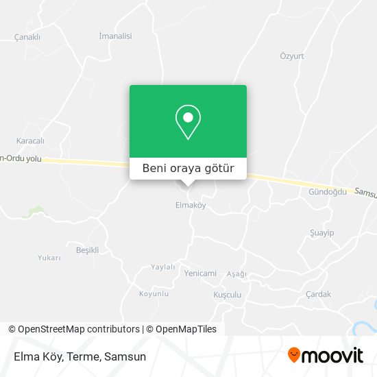 Elma Köy, Terme harita