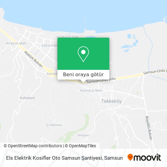 Els Elektrik Kosifler Oto Samsun Şantiyesi harita