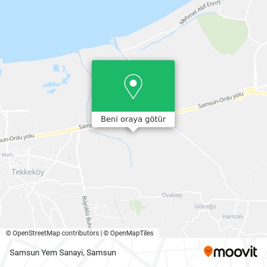 Samsun Yem Sanayi harita