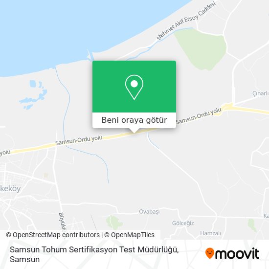 Samsun Tohum Sertifikasyon Test Müdürlüğü harita