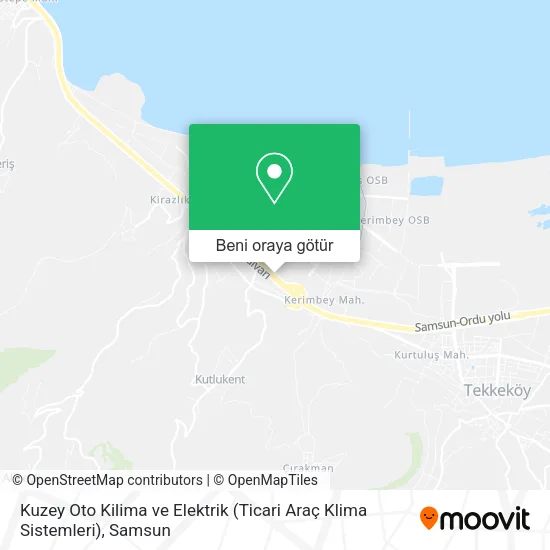 Kuzey Oto Kilima ve Elektrik (Ticari Araç Klima Sistemleri) harita
