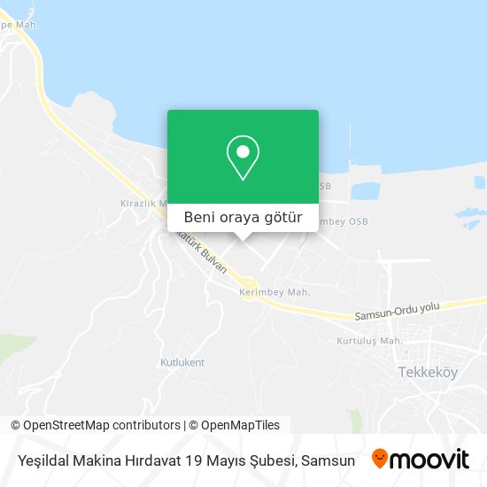 Yeşildal Makina Hırdavat 19 Mayıs Şubesi harita