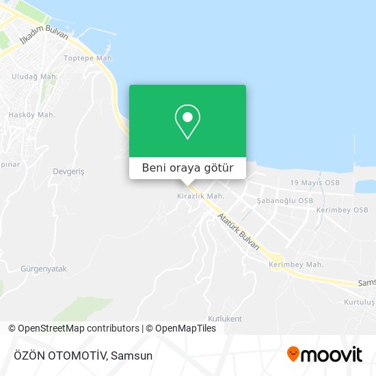 ÖZÖN OTOMOTİV harita