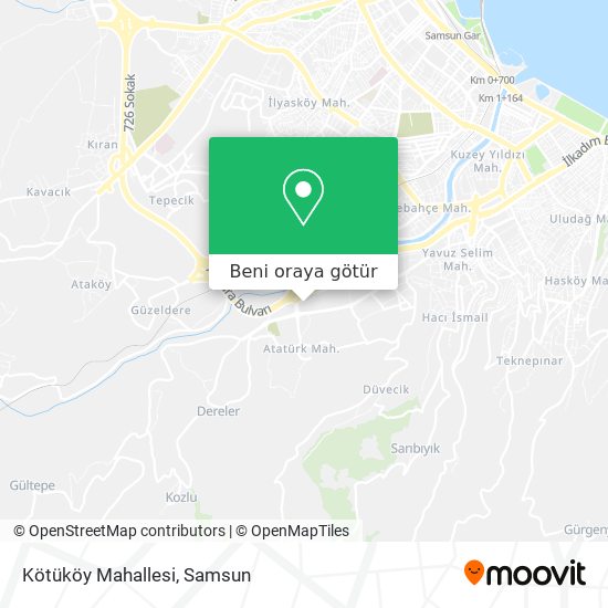 Kötüköy Mahallesi harita