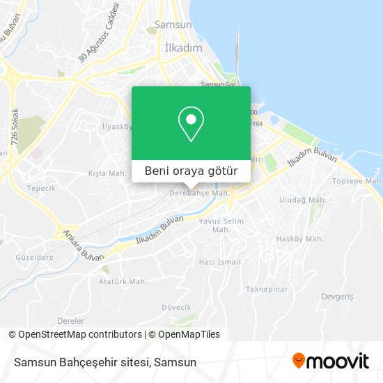 Samsun Bahçeşehir sitesi harita