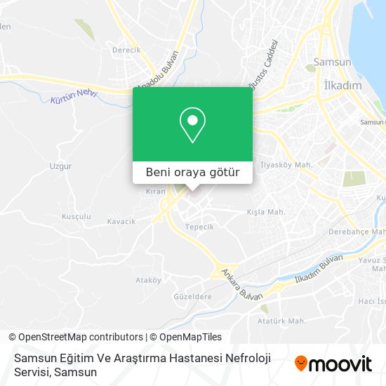 Samsun Eğitim Ve Araştırma Hastanesi Nefroloji Servisi harita