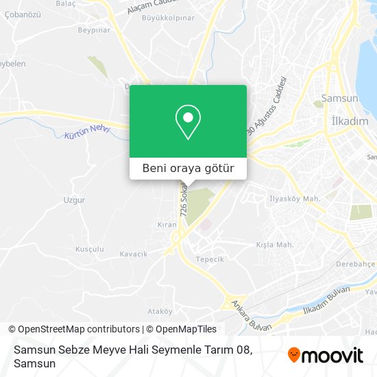 Samsun Sebze Meyve Hali Seymenle Tarım 08 harita