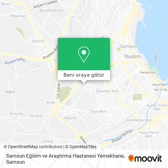 Samsun Eğitim ve Araştırma Hastanesi Yemekhane harita