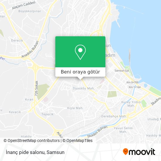 İnanç pide salonu harita