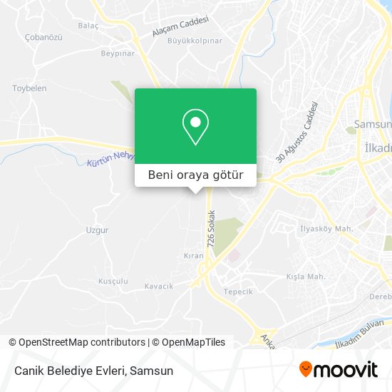 Canik Belediye Evleri harita