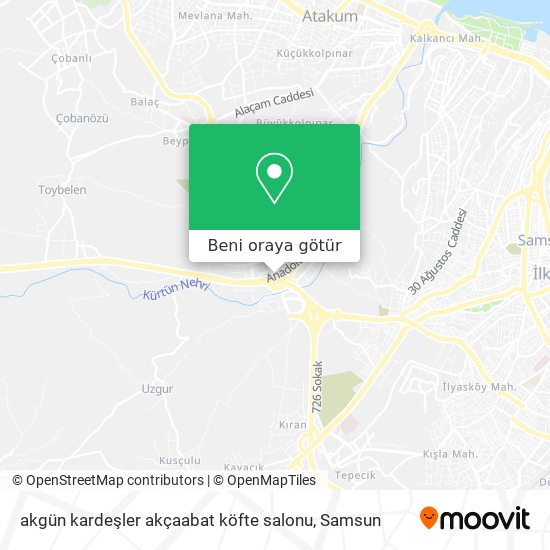 akgün kardeşler akçaabat köfte salonu harita