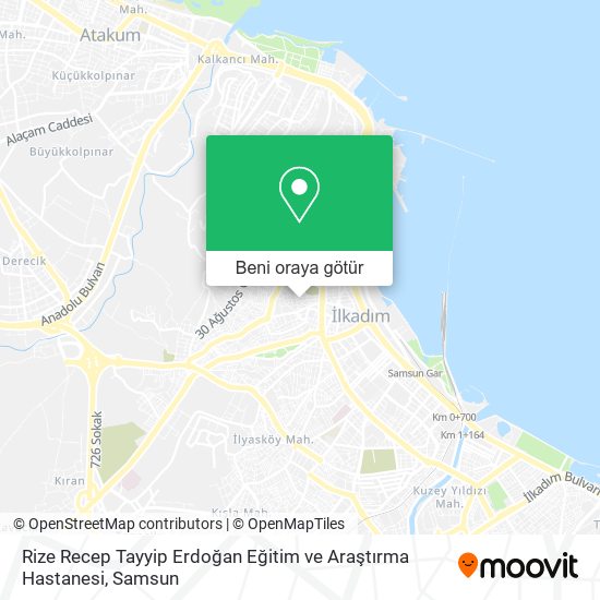 Rize Recep Tayyip Erdoğan Eğitim ve Araştırma Hastanesi harita