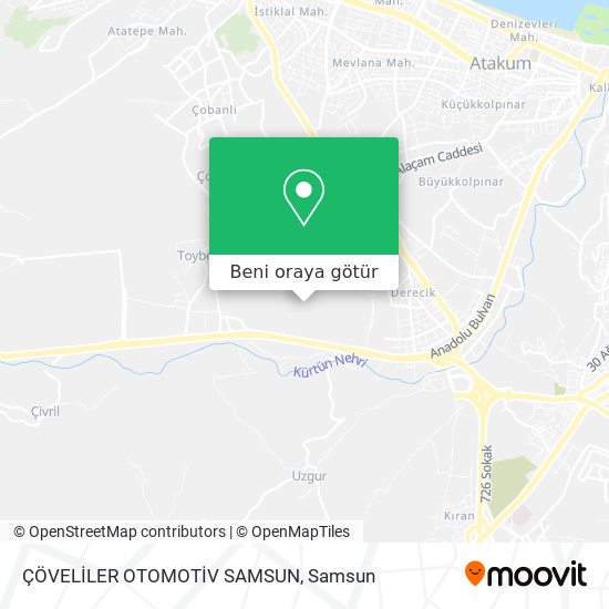 ÇÖVELİLER OTOMOTİV SAMSUN harita