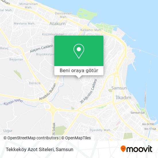 Tekkeköy Azot Siteleri harita