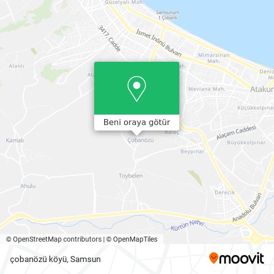 çobanözü köyü harita