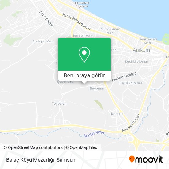 Balaç Köyü Mezarlığı harita