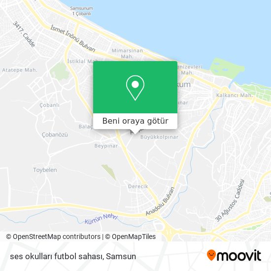 ses okulları futbol sahası harita