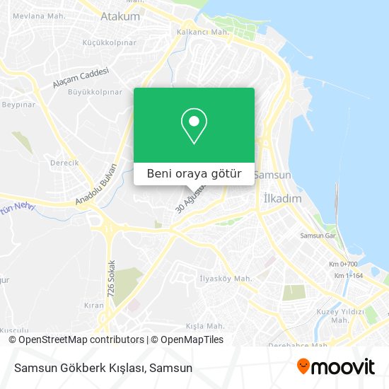 Samsun Gökberk Kışlası harita