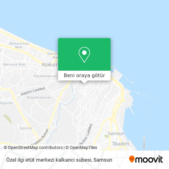 Özel ilgi etüt merkezi kalkanci subesi harita
