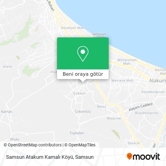 Samsun Atakum Kamalı Köyü harita