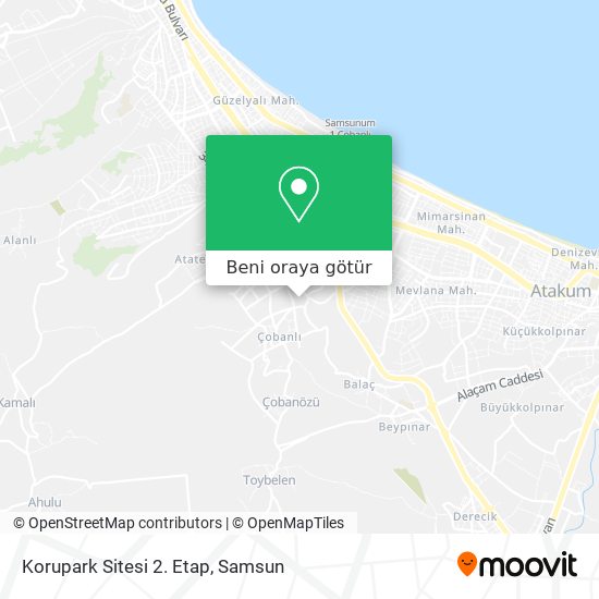 Korupark Sitesi 2. Etap harita
