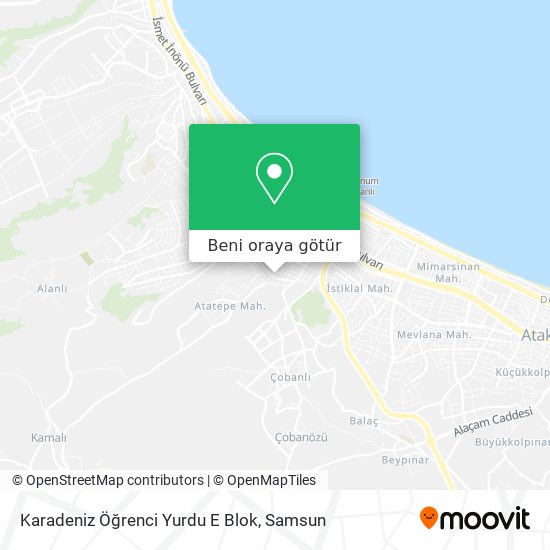 Karadeniz Öğrenci Yurdu E Blok harita