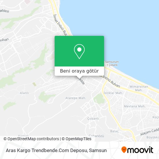 Aras Kargo Trendbende.Com Deposu harita