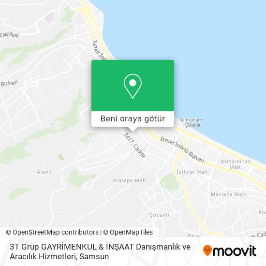 3T Grup GAYRİMENKUL & İNŞAAT Danışmanlık ve Aracılık Hizmetleri harita