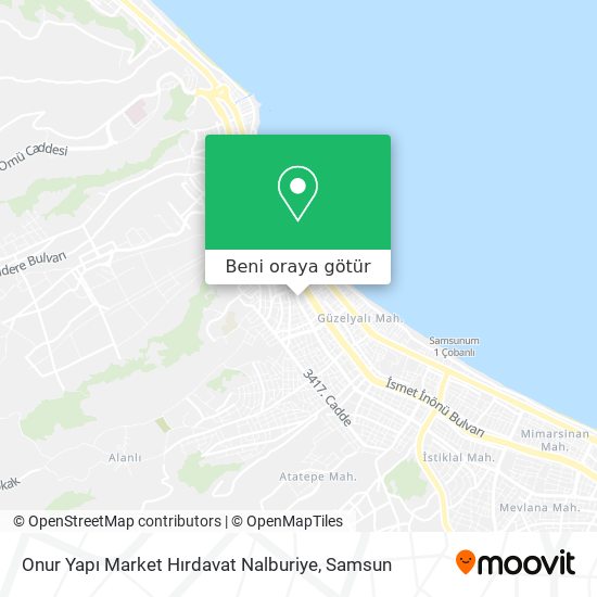 Onur Yapı Market Hırdavat Nalburiye harita