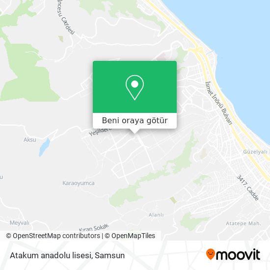 Atakum anadolu lisesi harita