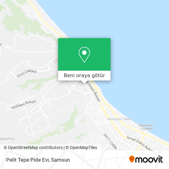 Pelit Tepe Pide Evi harita
