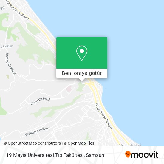 19 Mayıs Üniversitesi Tıp Fakültesi harita