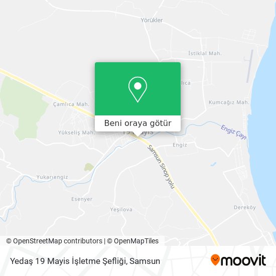 Yedaş 19 Mayis İşletme Şefliği harita